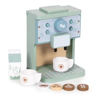 Drveni aparat za kafu za djecu – barista set, 8 djelova – ECOTOYS