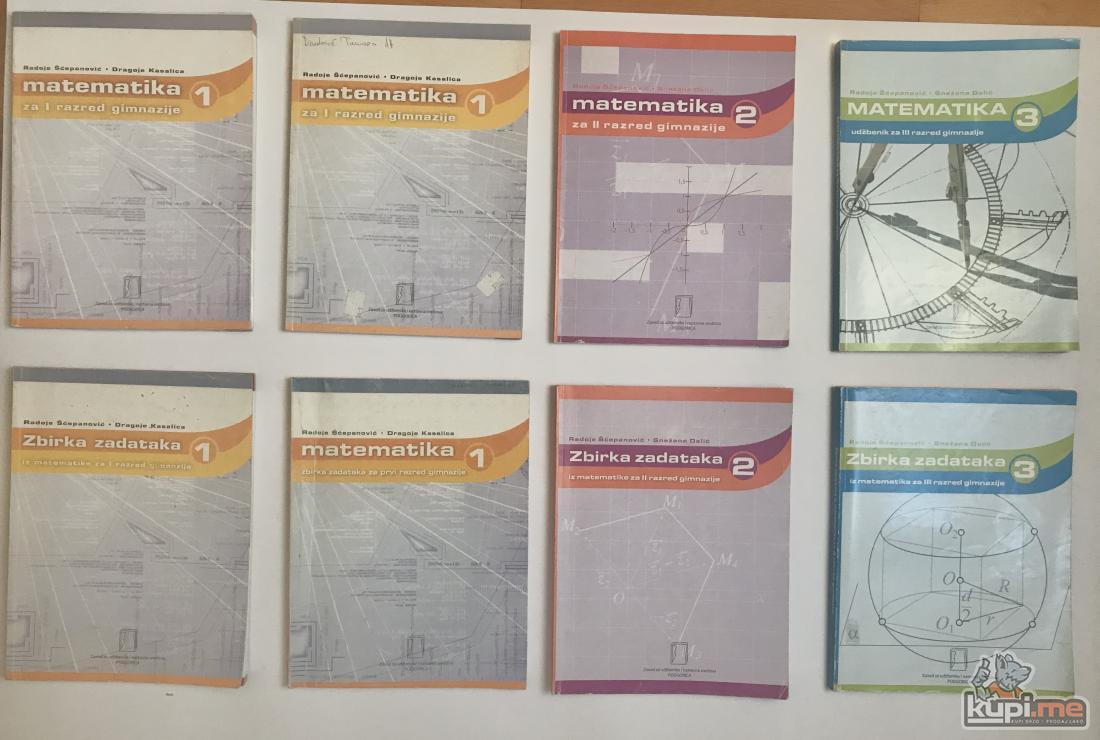 Prodajem matematiku za 1. 2. i 3. razred gimnazije